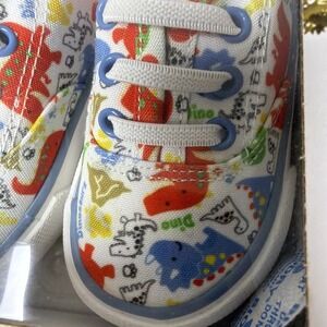 Oakclub Playtime 366932 Multi Color Dinosaur Toddler Shoes 4M Non Tie Slip On